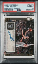 2023 PANINI PHOTOGENIC ROOKIE AUTOGRAPH #RSJWB JALEN WILSON RC AUTO PSA 10