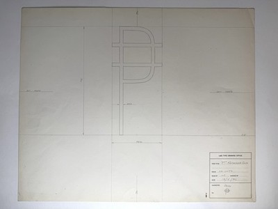 Linotypie: Peso Symbol. Original Vintage Gusszeichnung. 1976.