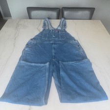 Dickies Blue Denim Cotton Bib Overalls W38 L30 Construction Workwear Unisex