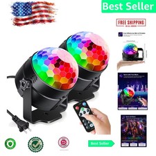 Multi-Color Sound Activated DJ Lights - 2-Pack Disco Ball with Remote Control