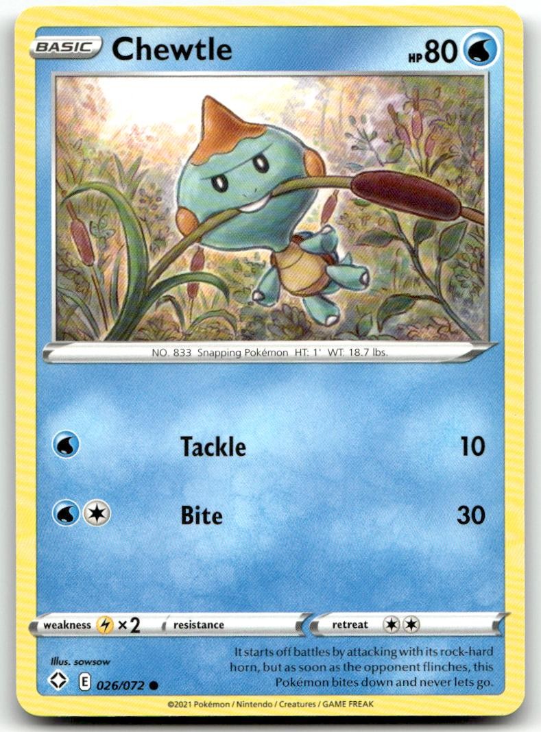 Chewtle 026/072 Common Shining Fates NM sowsow