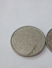 2 GRAND PALAIS CASINO LAKE CHARLES LOGO TOKENS GREAT FOR ANY VINTAGE COLLECTION!