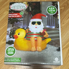 Gemmy Airblown LED Illuminated Santa on Duck 4.5ft Christmas Yard Inflatable — photo 2