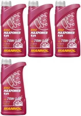 4l Mannol 8102 MAXPOWER 4x4 75W-140 Getriebeöl 4x1l 