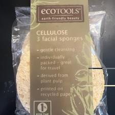 Eco Tools Cellulose Facial Sponges 1 Pack of 3 Gentle Cleansing