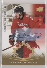 2021 Upper Deck Team Canada Juniors /199 Tier 1 Kaedan Korczak Patch Auto 02ka