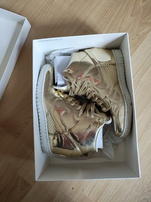 WMNS Nike Dunk Sky Hi SP Metallic Gold Chrome Liquid Gold Gr. 39 US 8
