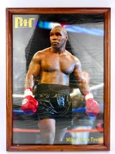 Vintage Boxing Poster Mike Tyson “Iron” – 33x44 cm Framed Under Glass