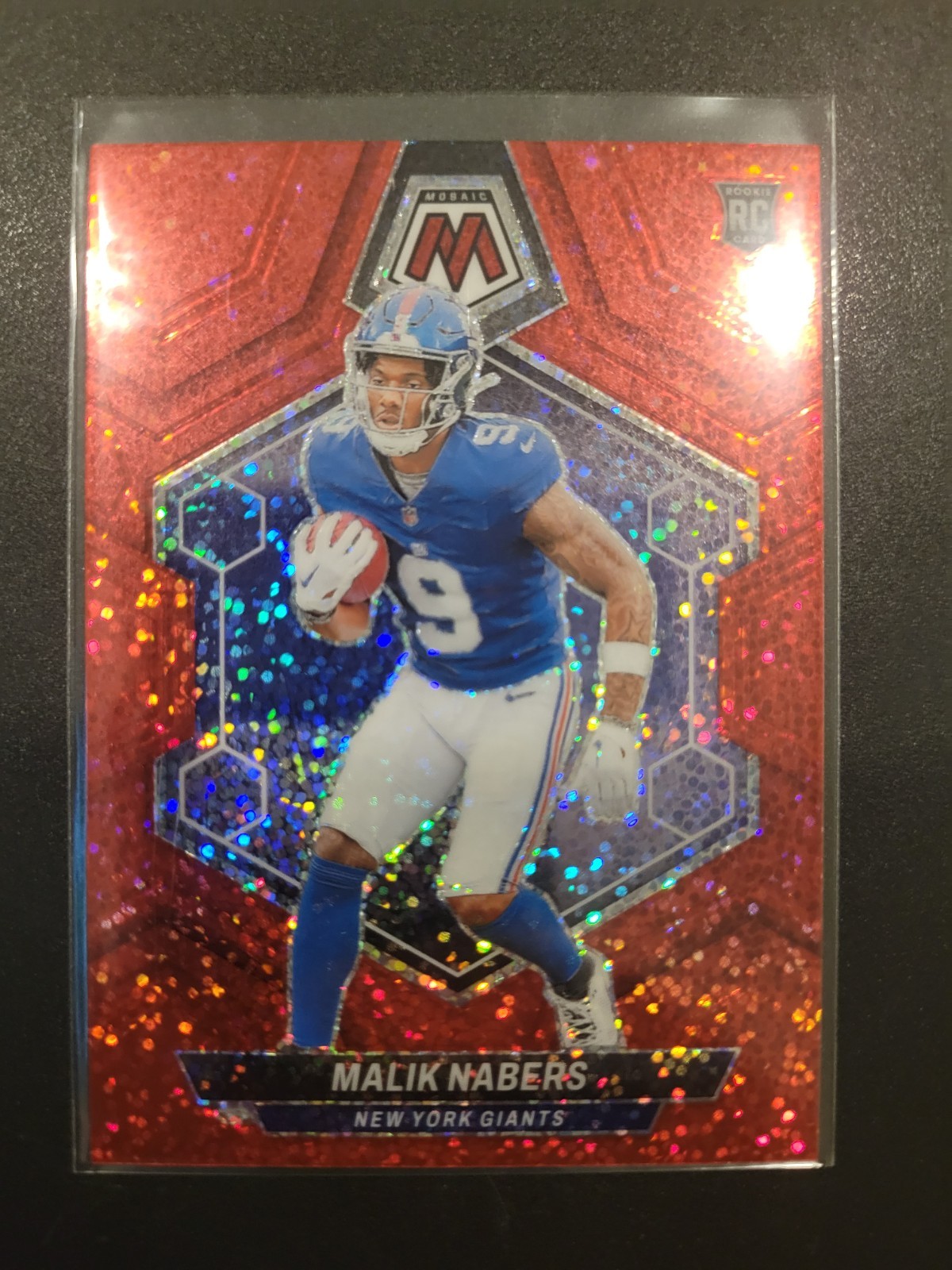 🔥 2024 Panini Mosaic Malik Nabers 306 RC Red Sparkle Prizm SSP🔥
