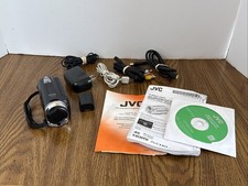 JVC Everio GZ-HM320BU HD Camcorder 20x Zoom Tested Charger Manuals Cords
