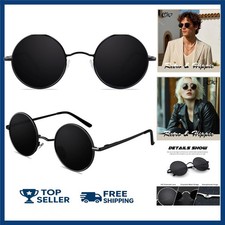 Retro round Polarized Sunglasses Circle Metal UV400 Protection E01