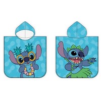 Disney Stitch Kinder Badeponcho 100% Baumwolle 55X110Cm Kapuzenhandtuch Kinder