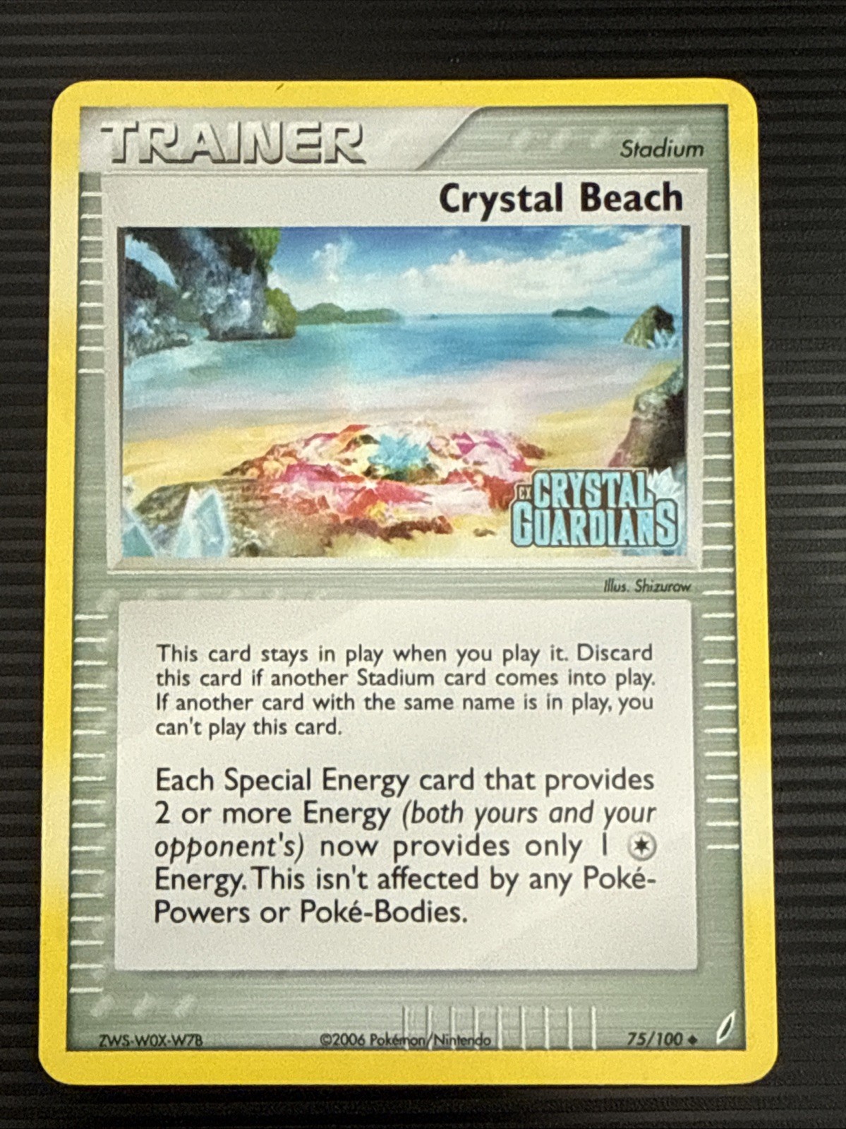 Crystal Beach 75/100 - EX Crystal Guardians - Stamped Reverse Holo - NM