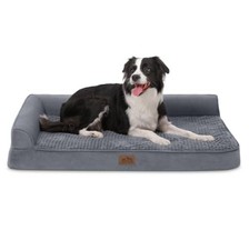 Orthopedic Dog Bed XL 42x30 Inch Egg Crate Foam L Shaped Sofa Removable