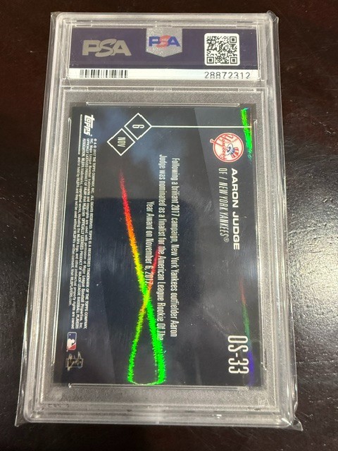 2017 Topps Now Aaron Judge Off Season RC #OS-33 Rookie - PSA 10 GEM MT  view 2
