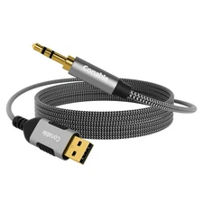 USB to 3.5mm Audio Cable 4 FT, A 1/8’’ TRS Aux Jack Adapter, OFC, 4FT 