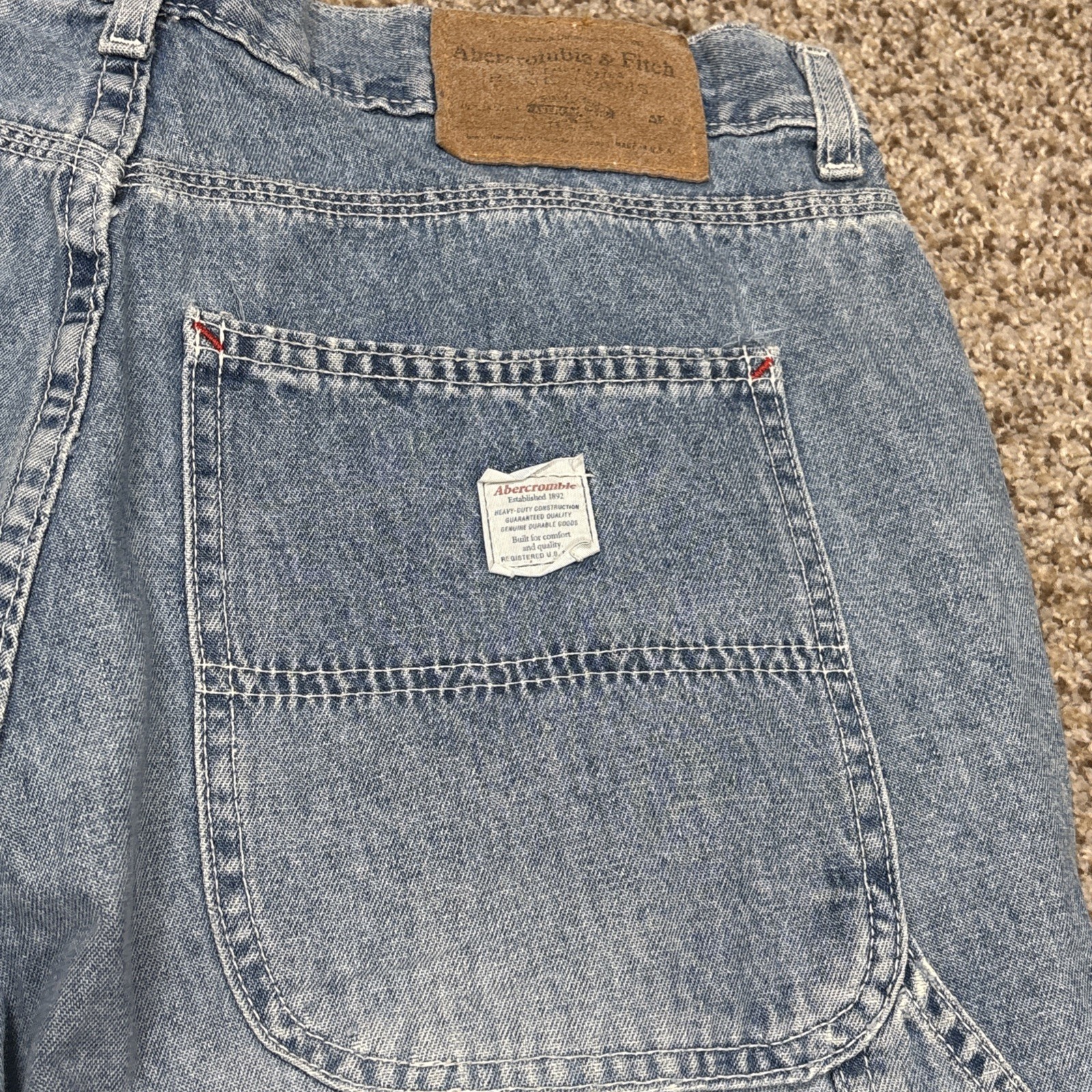 Abercrombie Fitch Womens Baggy Carpenter Jeans 8 High Rise Vintage Fits 31 X 31 - View 16
