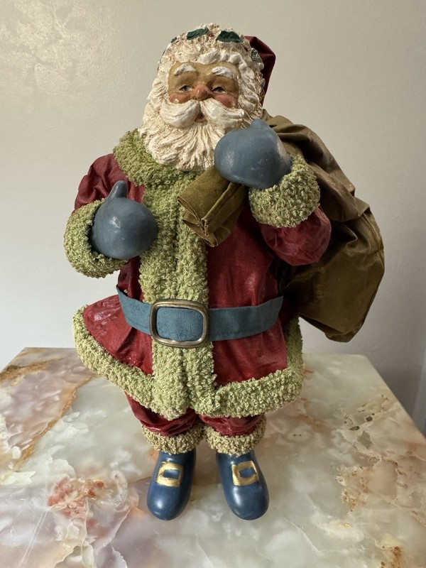 Vintage 1988 Possible Dreams Clothtique Santa W/ Blue Gloves, Boots & Belt