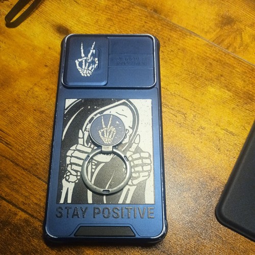 Samsung Galaxy S20 FE Case Skeleton Graphic Ring Holder Blue Black