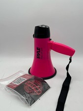 Pyle Portable Megaphone Speaker Bullhorn Siren 20W Battery Operated Audio Pink