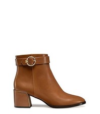 TORY BURCH Sofia Leather Dress Bootie In Festival Brown Size 9.5