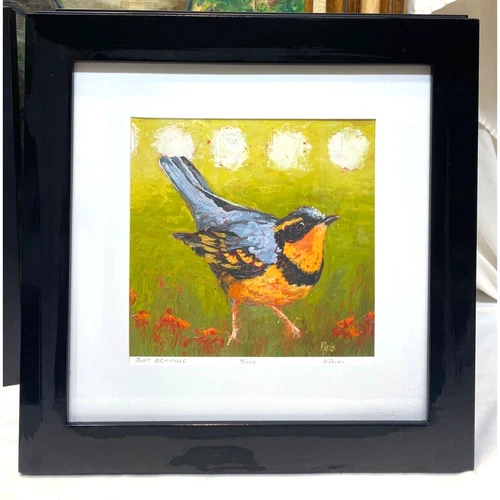 M (Molly) Reeves framed art print Thrush "Just Because" Signed and Numbered
