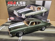 GMP ACME 1:18 1970 CHEVELLE SS454-LS6 PILOT CAR FOREST GREEN A1805504