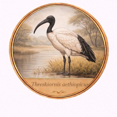 Aufkleber Sticker Vogel Heiliger Ibis Threskiornis Aethiopicus
