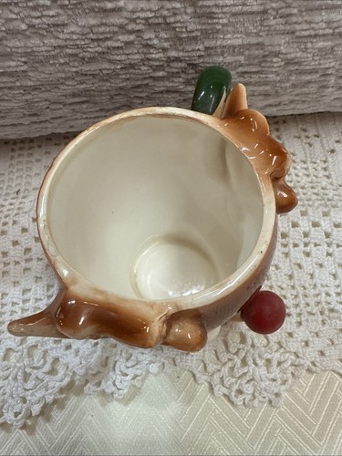 Taza Lefton Rudolph años 1950-1960. Reno Nariz Roja Navidad - Imagen 3 de 21