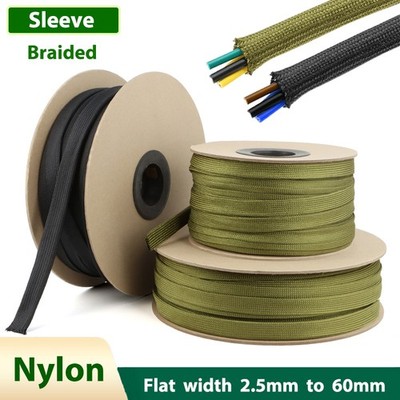 Nylon Braided Sleeve Tube Cable Harness Sheathing Wire Sleeving Wrap Protector