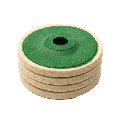 4pcs 5inch Wool Buffing Grinder Wheel Felt Polishing Disc Pad Set Tool 125mm AU