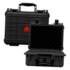 Hard Case,Portable Weather Waterproof Protective 13.6x11.4x6 in BLACK-UPDATE