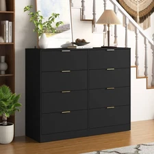 8 Drawers Dresser,Modern Wood Chest of Drawer Storage Cabinet for Living Bedroom