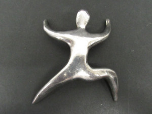 Bat-Ami ブローチ シルバー 925 イスラエルBat-Amiシルバー24Kプレート