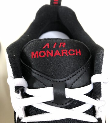 Nike Air Monarch IV White Red Black Walking Shoes Men display picture 1