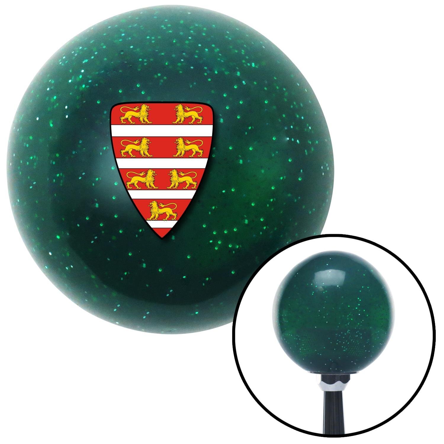 Lions Coat of Arms Green Metal Flake Shift Knob USA Shifter Auto jdm
