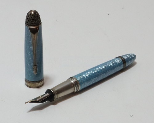 Michel Perchin Faberge Coronation Blue Ice Fountain Pen - Imagen 9 de 18