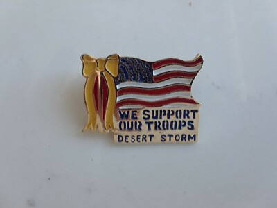 We Support Our Troops Desert Storm Pin