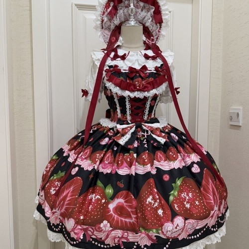 Abito giapponese retrò Lolita kawaii donna dolce principessa nastro abiti festa - Foto 16 di 22