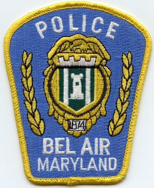 BEL AIR MARYLAND MD light blue background POLICE PATCH eBay