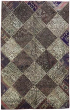 6x10' Multi Color Antique Traditional Patchwork Rug #PIX-22207