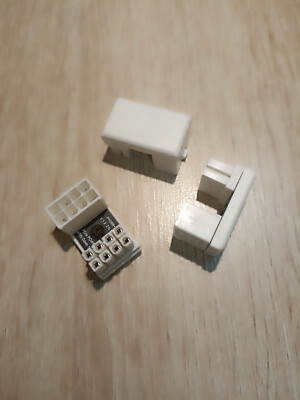 Molex 180° - 8 Pin PCIe Adapder Male/Female 4,2mm in Weiß - Version B / Down
