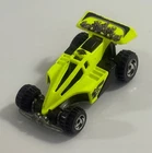 Vtg. Hot Wheels - 1991 - Neon Lime Green Race Car #2 / Shock Factor / Malaysia