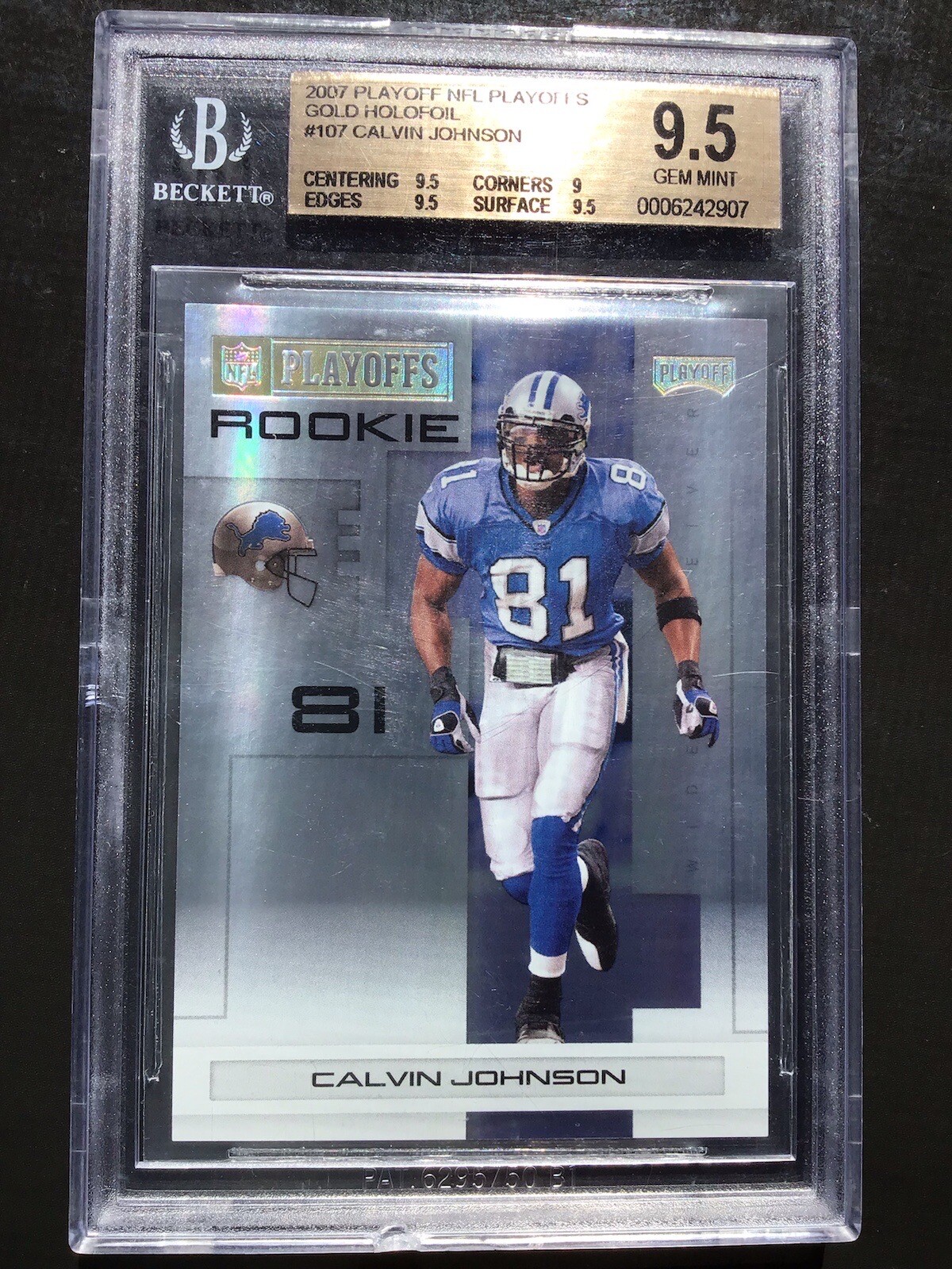 Calvin Johnson Playoff NFL Playoffs #107 Gold Holofoil
