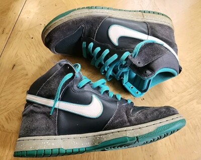 Size 10.5 - Nike Dunk High Anthracite Turquoise | eBay display picture 1