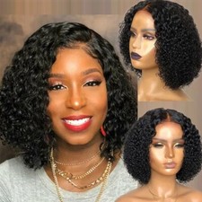 New Fashion Women Brazilian Hair Net Full Wig Bob Wave Black Natural Looking Wig