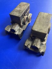 2 Vintage Banthrico Brass Car Banks Chicago Cadillac 1908 No Keys Repairs AS IS