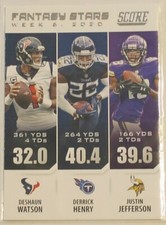 Derrick Henry/Deshaun Watson/Justin Jefferson 2021 Score Fantasy Stars Football