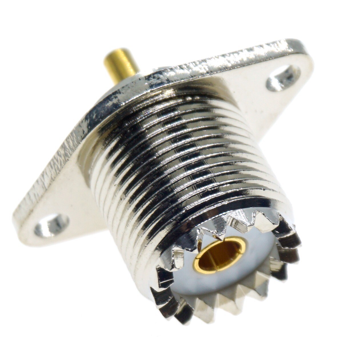 pin☆ 10X UHF female jack SO239 SO-239 Flange Panel 2 Hole chassis mount