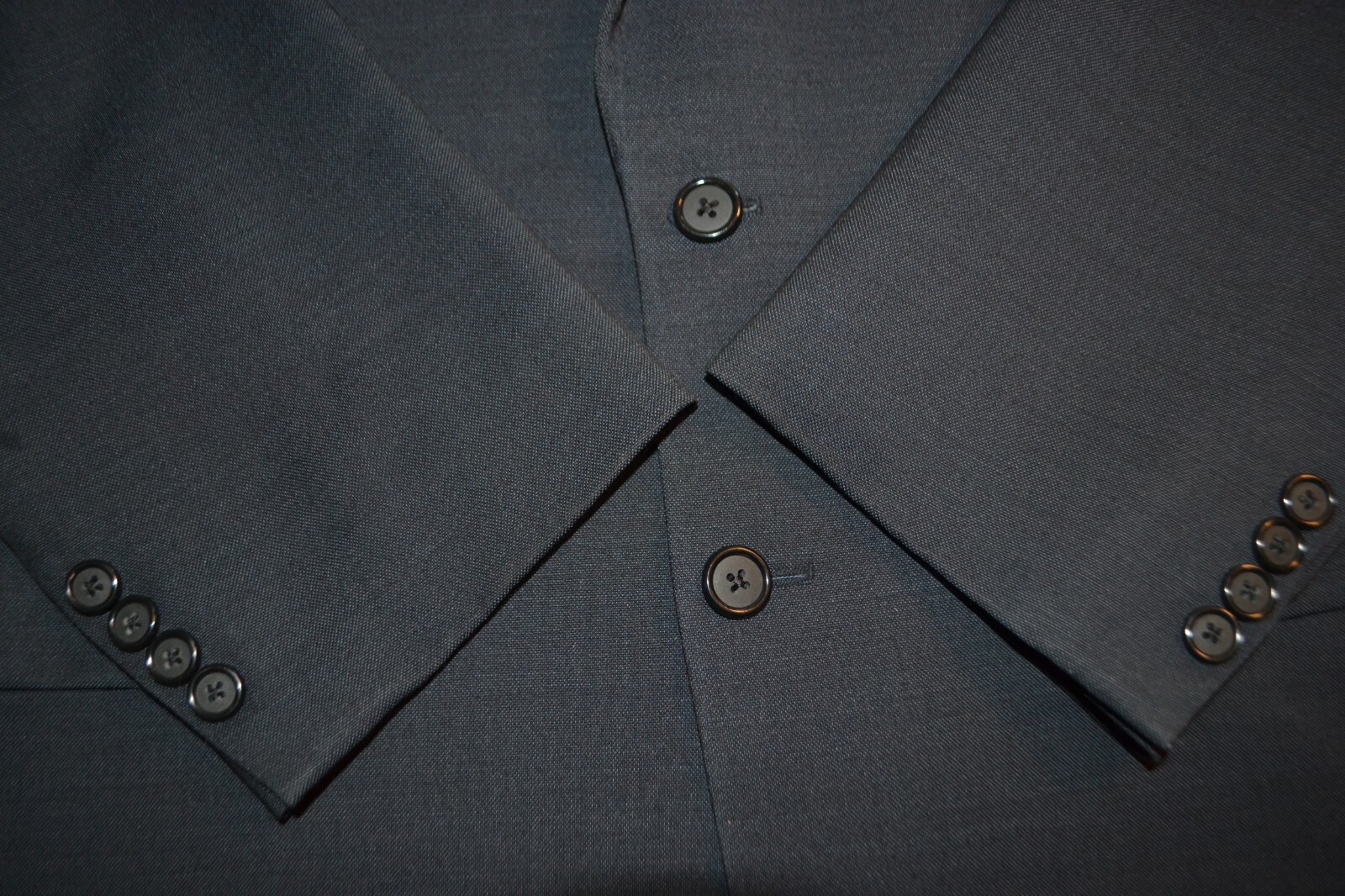 Vintage Burberry Men Navy Blue Wool 2 Front Button Sports Coat Sz 42L thumbnail 8